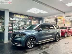 Xe Kia Carnival Signature 2.2D 2022 Xanh, Nội Thất Nâu